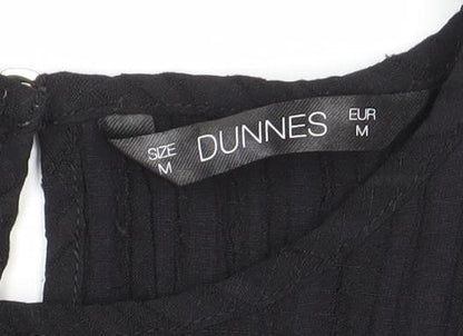 Womens UK Size M Dunnes Black Basic Blouse