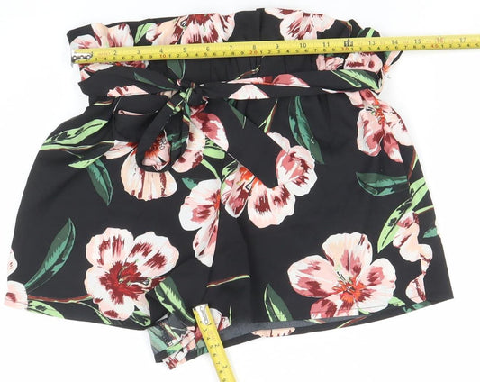 Womens UK Size 8 Influence Regular Fit Paperbag Shorts