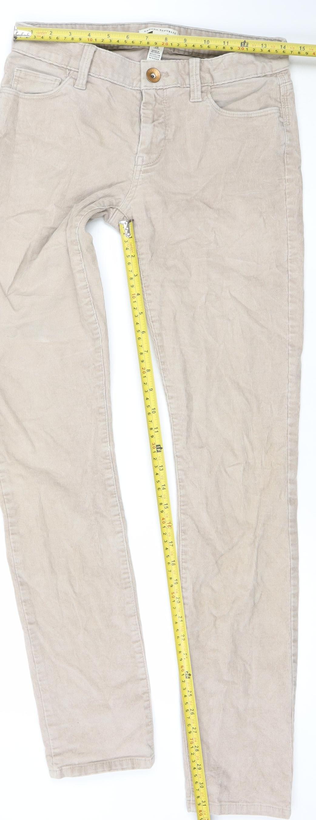 Womens UK Size 26 Banana Republic Slim Fit Chino Beige Trousers