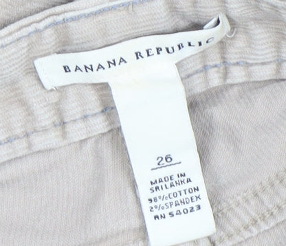 Womens UK Size 26 Banana Republic Slim Fit Chino Beige Trousers