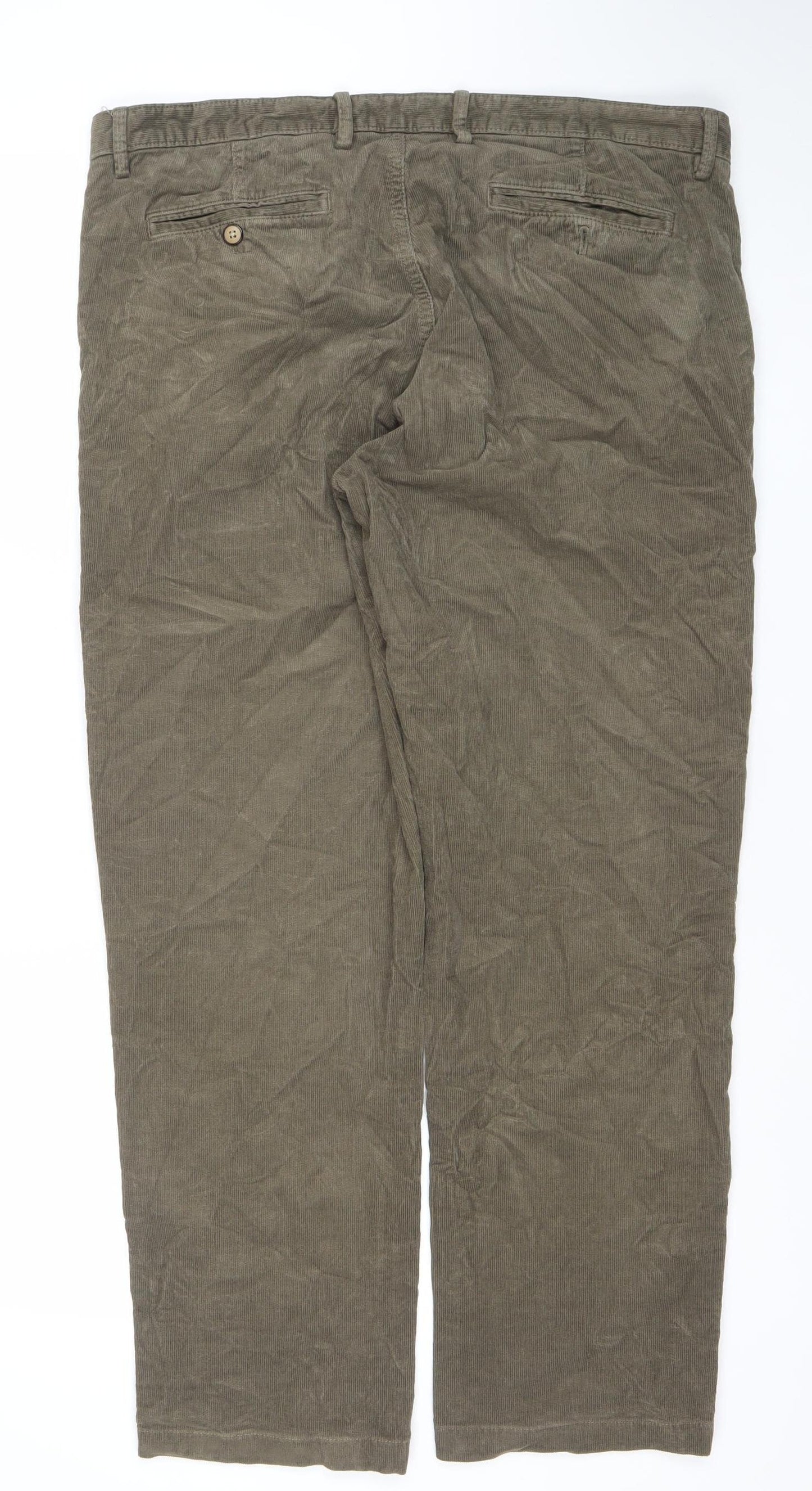 Marks and Spencer Men’s Brown Corduroy Chino Trousers 36L