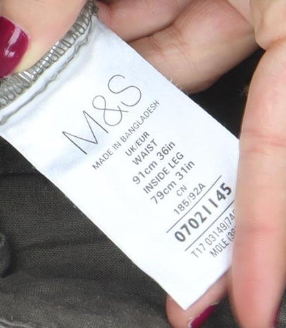 Marks and Spencer Men’s Brown Corduroy Chino Trousers 36L