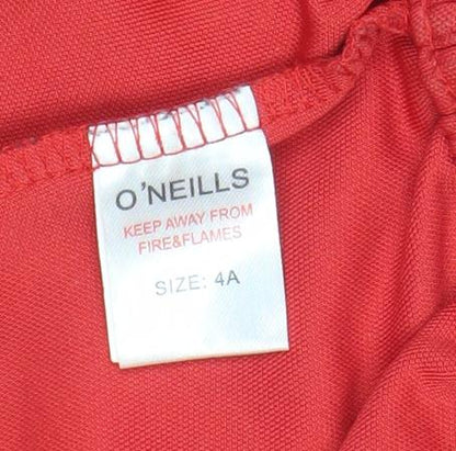 O’Neills Boys Red Athletic Sports Shorts 4 Years Polyester Elastic Waist