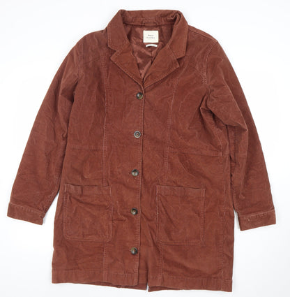 Womens UK Size 12 RVCA Brown Overcoat