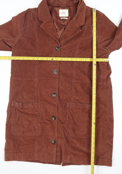 Womens UK Size 12 RVCA Brown Overcoat