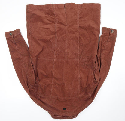Womens UK Size 12 RVCA Brown Overcoat