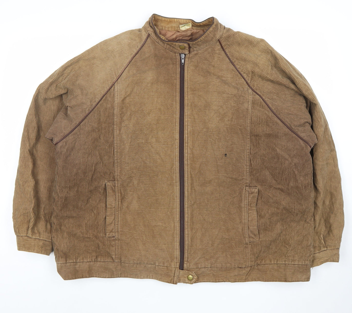 Womens UK Size 20 Top Lady Brown Bomber Jacket