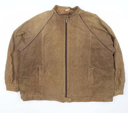 Womens UK Size 20 Top Lady Brown Bomber Jacket