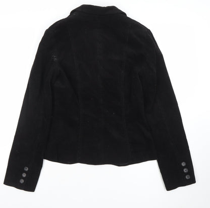 H&M Divided Women's Black Size 8 Corduroy Single-Breasted Blazer