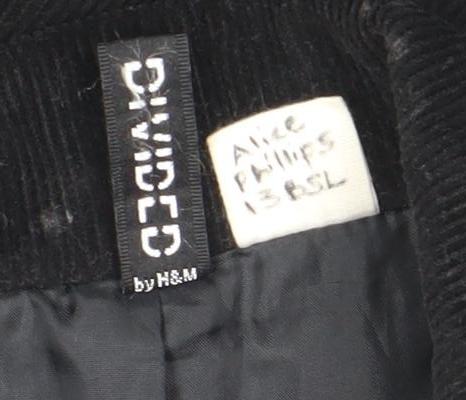 H&M Divided Women's Black Size 8 Corduroy Single-Breasted Blazer