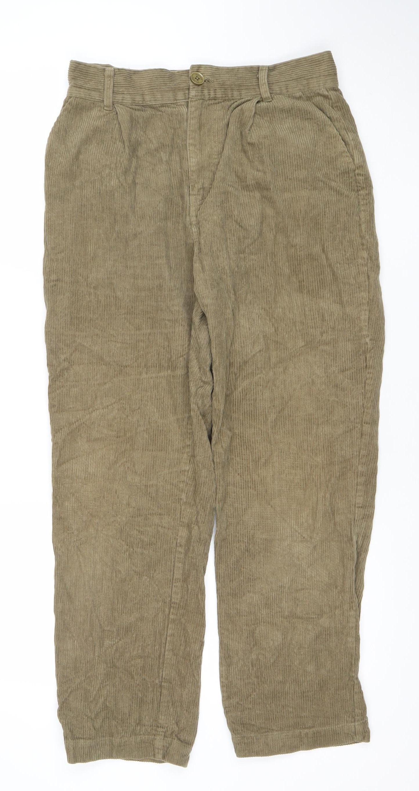 Native Youth Men's Beige Corduroy Chino Trousers Size 30