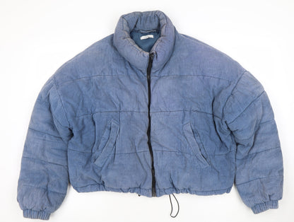 Womens UK Size 12 OVS Blue Puffer Jacket