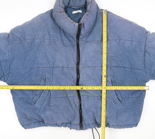 Womens UK Size 12 OVS Blue Puffer Jacket