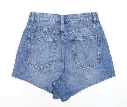 Marks and Spencer Womens Blue Size 8 Cut-Off Denim Shorts