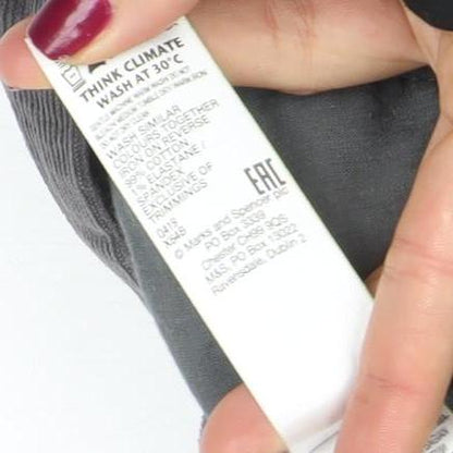 Marks and Spencer Men's Grey Linen Blend Regular Fit Trousers 40W 31L