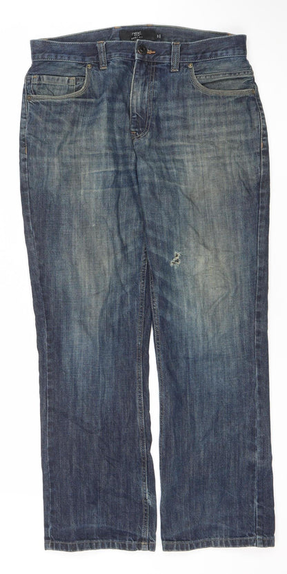 Mens UK Size M NEXT Regular Fit Straight Blue Jeans