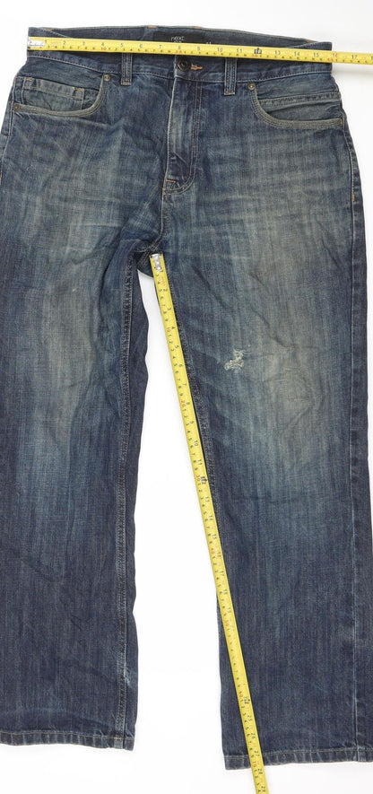 Mens UK Size M NEXT Regular Fit Straight Blue Jeans