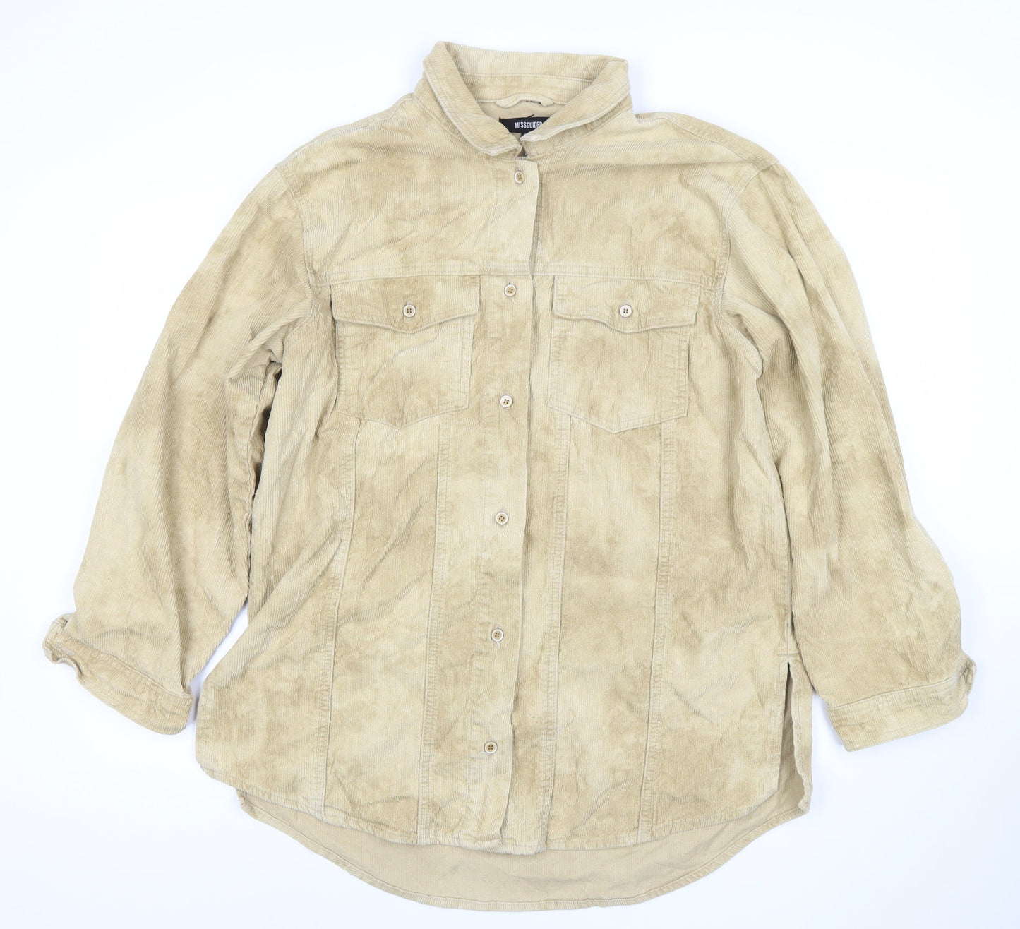Womens UK Size 14 Missguided Beige Basic Jacket