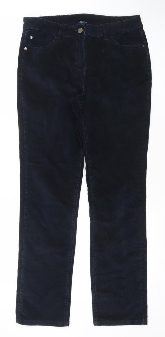 Maine New England Women's Blue Size 12R Chino Cotton Stretch Trousers
