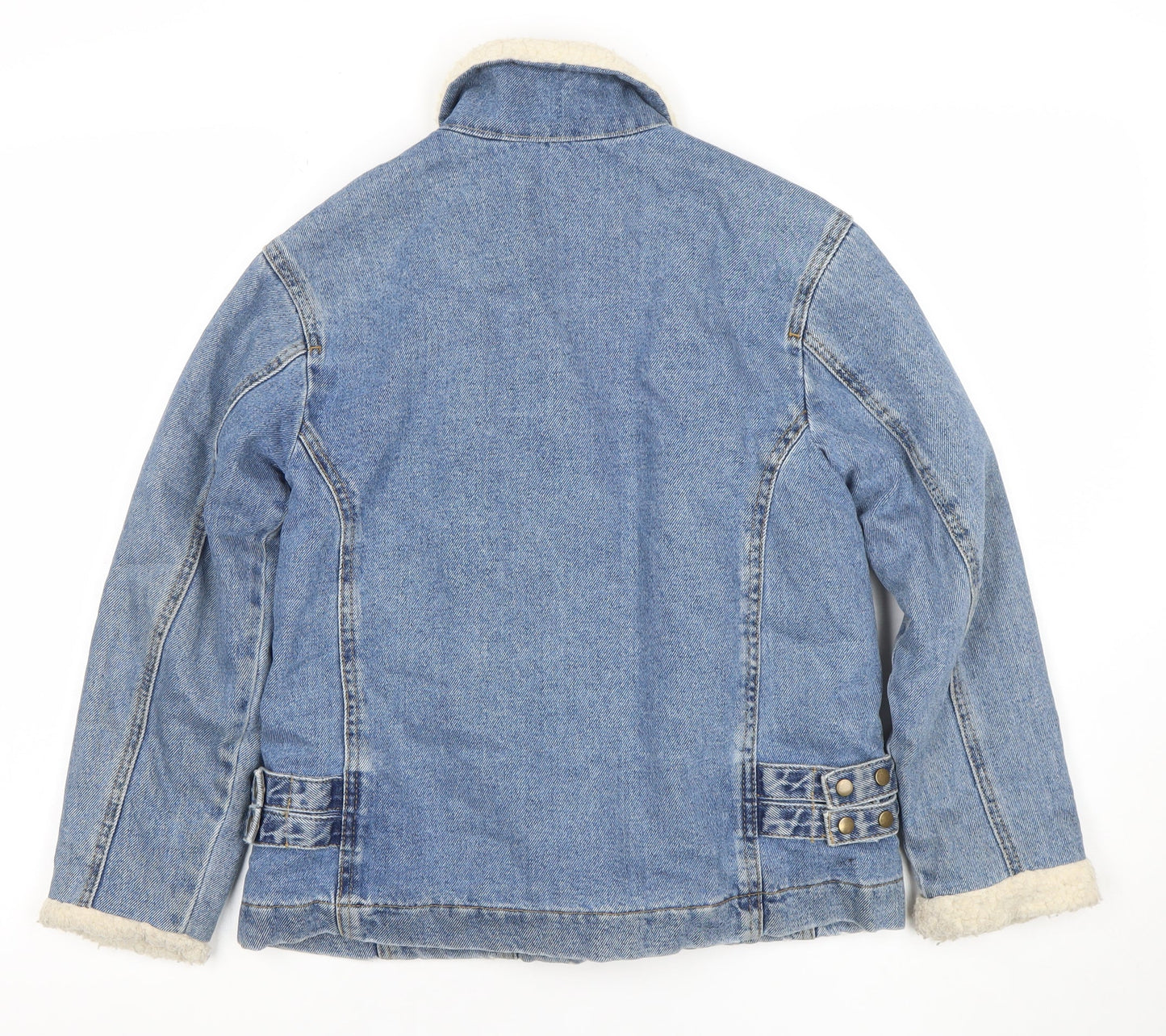 Girls UK Size 9-10 Years Zara Blue Biker Coat