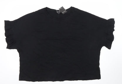 Womens UK Size 26 JWILLIAMS Black Basic T-Shirt