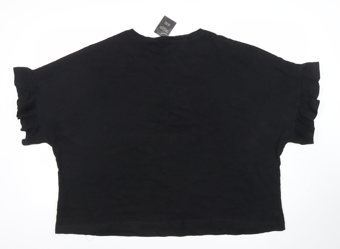 Womens UK Size 26 JWILLIAMS Black Basic T-Shirt
