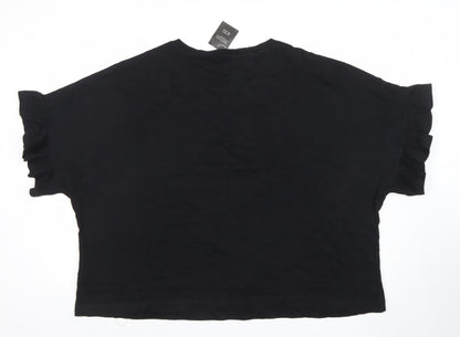Womens UK Size 26 JWILLIAMS Black Basic T-Shirt