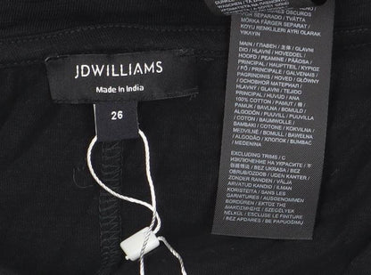 Womens UK Size 26 JWILLIAMS Black Basic T-Shirt