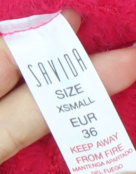 Womens UK Size XS Savida Pink Pullover Jumper