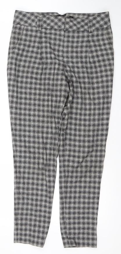 Womens UK Size 8 MORE & MORE Regular Fit Business Casual Workwear Grey Trousers