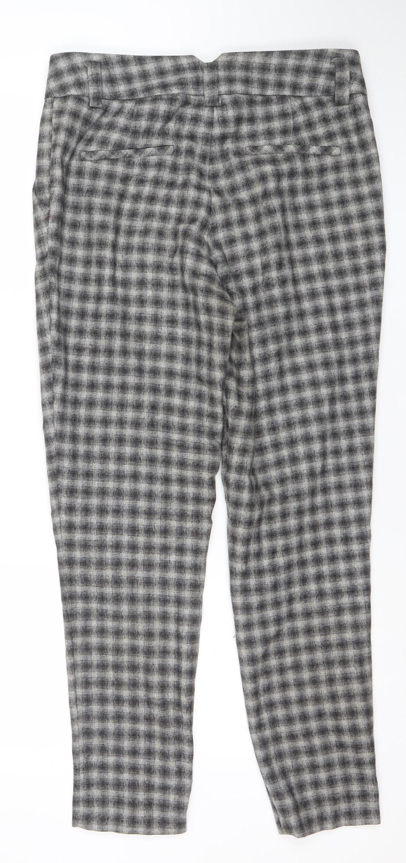 Womens UK Size 8 MORE & MORE Regular Fit Business Casual Workwear Grey Trousers