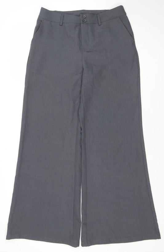Forever 21 Women's Grey Wide-Leg Dress Trousers Size 10
