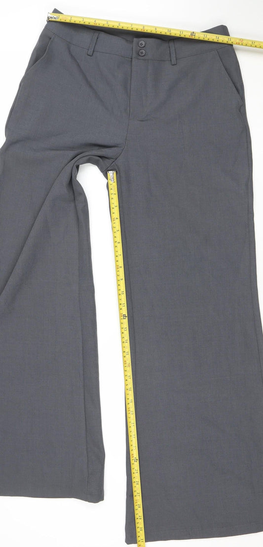 Forever 21 Women's Grey Wide-Leg Dress Trousers Size 10