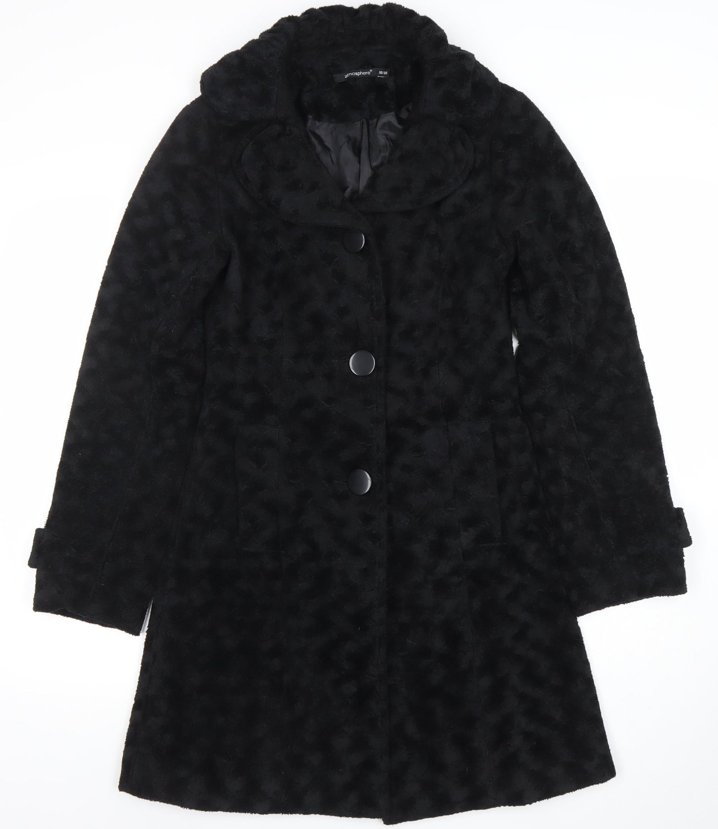 Womens UK Size 10 Atmosphere Black Overcoat