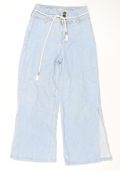 Womens UK Size 34 Pool Jeans Relaxed Fit Wide-Leg Blue Jeans