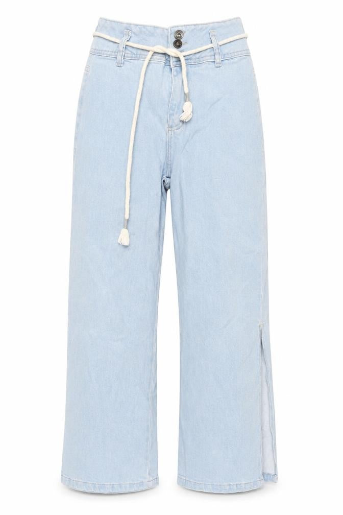 Womens UK Size 34 Pool Jeans Relaxed Fit Wide-Leg Blue Jeans