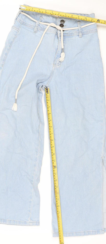 Womens UK Size 34 Pool Jeans Relaxed Fit Wide-Leg Blue Jeans