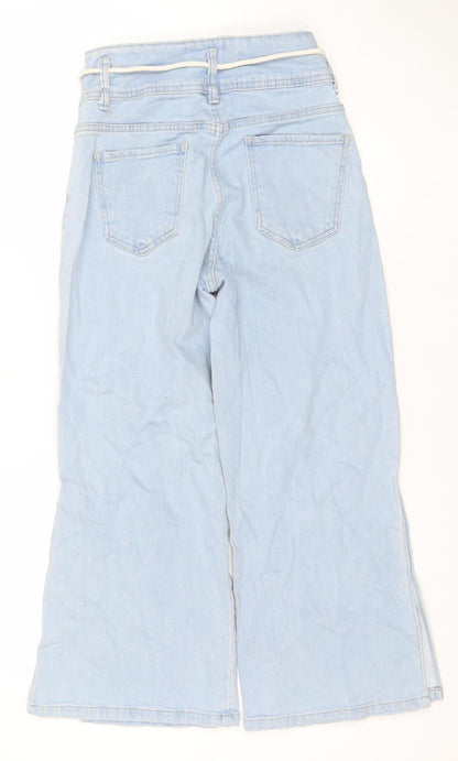 Womens UK Size 34 Pool Jeans Relaxed Fit Wide-Leg Blue Jeans