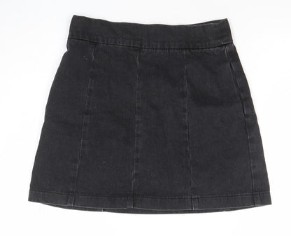 Womens UK Size 8 Topshop A-Line Denim Skirt