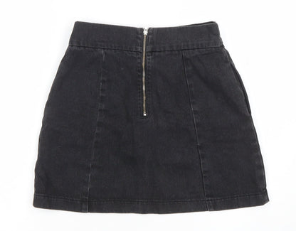 Womens UK Size 8 Topshop A-Line Denim Skirt