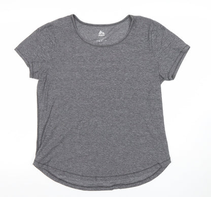 RBX Women Grey Short Sleeve Scoop Neck Active T-Shirt Size M