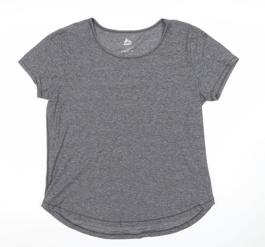 RBX Women Grey Short Sleeve Scoop Neck Active T-Shirt Size M