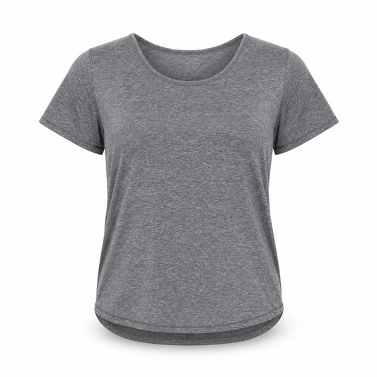 Womens UK Size M RBX Grey Gym & Training Yoga Running & Jogging T-Shirt