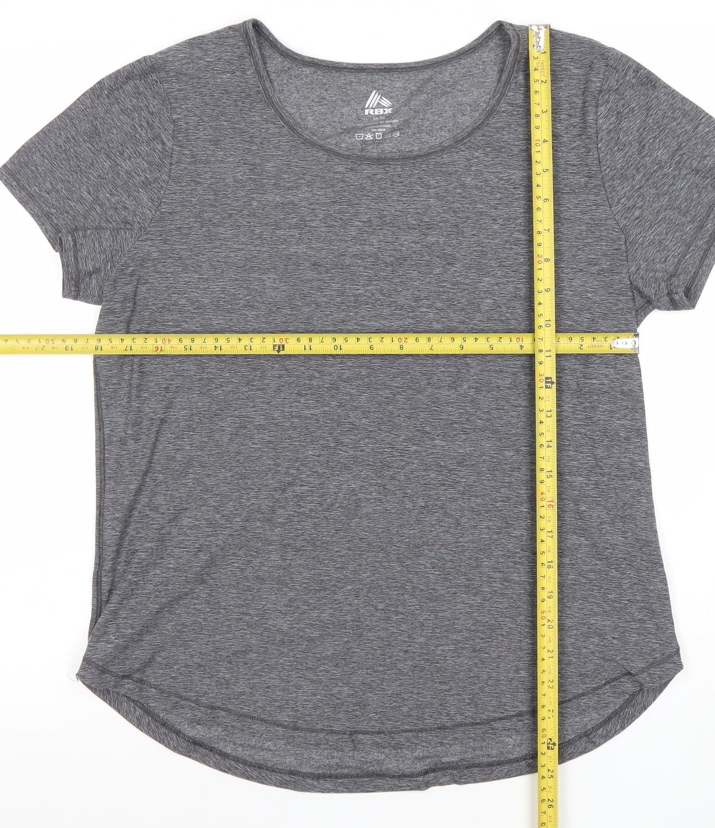 RBX Women Grey Short Sleeve Scoop Neck Active T-Shirt Size M
