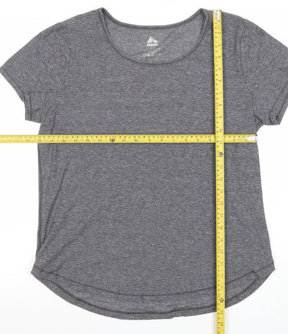 RBX Women Grey Short Sleeve Scoop Neck Active T-Shirt Size M