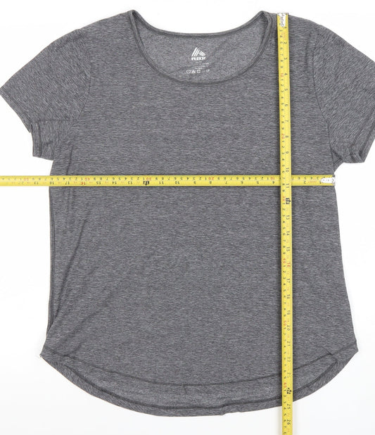 RBX Women Grey Short Sleeve Scoop Neck Active T-Shirt Size M