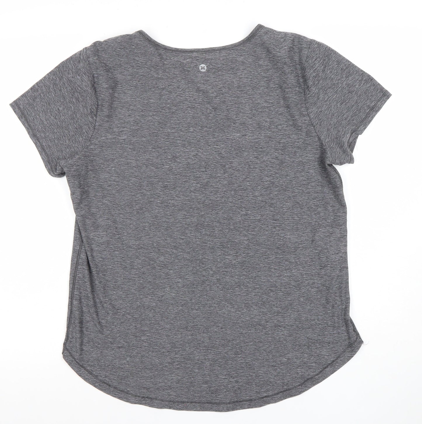 RBX Women Grey Short Sleeve Scoop Neck Active T-Shirt Size M
