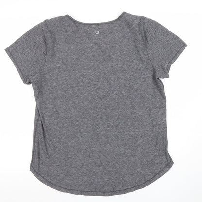 RBX Women Grey Short Sleeve Scoop Neck Active T-Shirt Size M