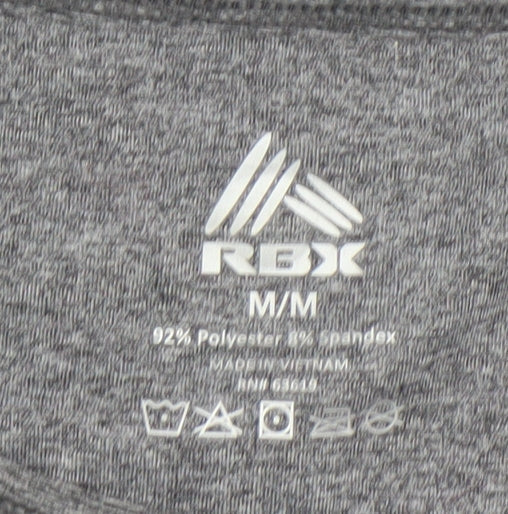 RBX Women Grey Short Sleeve Scoop Neck Active T-Shirt Size M