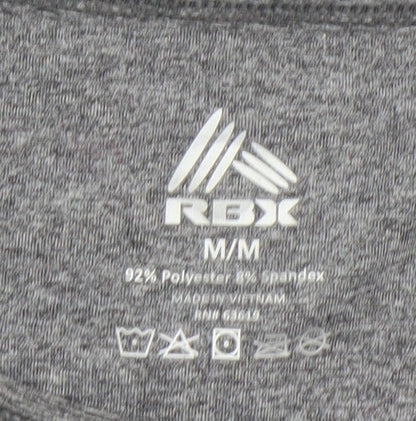RBX Women Grey Short Sleeve Scoop Neck Active T-Shirt Size M